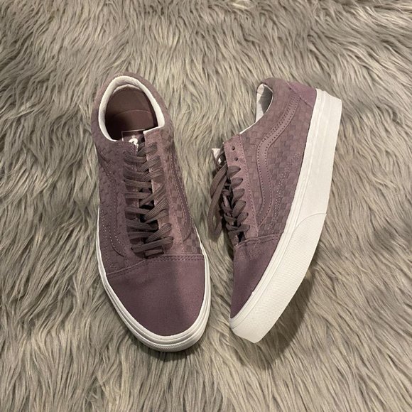 emboss mini check old skool vans